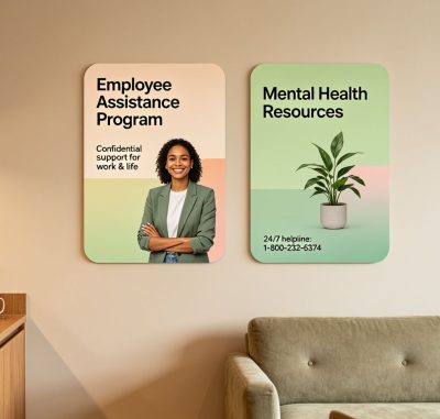 Hospital Waiting Room with large poster prints 
